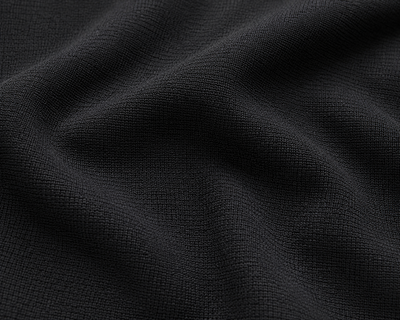Black knit fabric texture close-up